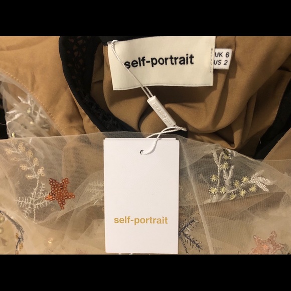 Self-Portrait Nude Star Night Out Dress - Picture 5 of 8